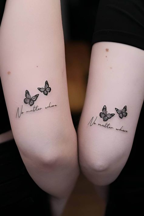 Here are some of the most elegant matching tattoo designs to inspire you on your next parlor trip. You can get them together with your best friends, sisters, mothers, or significant other. Share this list with them so you can decide on which design is the best for you! Matching Disney Tattoos, Matching Tattoo Ideas, Maching Tattoos, Mom Daughter Tattoos, Matching Friend Tattoos, Sisters Tattoo, Matching Best Friend Tattoos, Bestie Tattoo, Matching Sister Tattoos