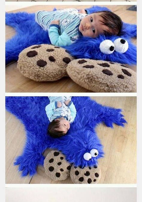 Cookie Monster Nursery, Cookie Pillows, Rug In Living Room, Cookie Monster Birthday Party, Monster Pillows, Cookie Monster Party, Cookie Monster Birthday, Sesame Street Birthday Party, Elmo Party