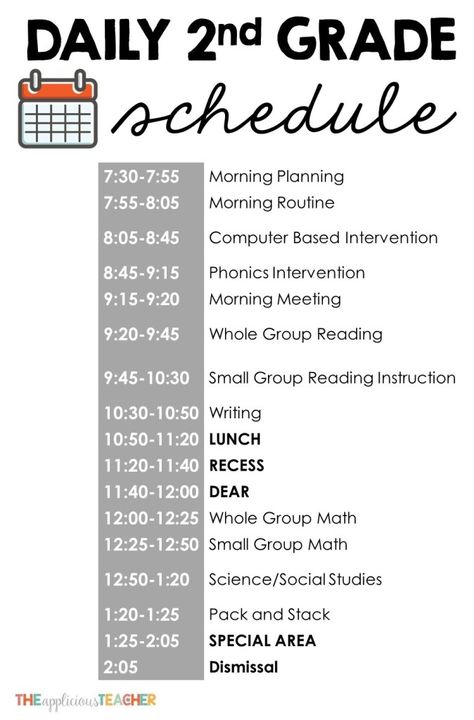 peek at my second grade daily schedule. TheAppliciousTeacher.com #backtoschool #2ndgrade #classscheduel 2nd Grade Schedule, Teaching Motivation, Small Group Reading Instruction, Phonics Interventions, Small Group Math, Classroom Schedule, Small Group Reading, Teaching Second Grade, Teaching Time