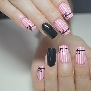 Victoria Secret Nails, Interesting Nails, Secret Nails, Nails 2016, Modern Nail Art, Nail Art Stripes, Unghie Nail Art, Nails Beautiful, Medium Nails