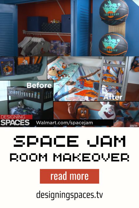 On this Space Jam: A New Legacy special edition of Designing Spaces, celebrity designer Jennifer Bertrand surprises diehard Lebron James fans Daniel, Andre, and Adrian with a dream makeover! Space Jams, Brothers Room, Space Jam A New Legacy, Tune Squad, Kids Bedroom Design, Kids Room Organization, Exclusive Home, Celebrity Design, Space Jam