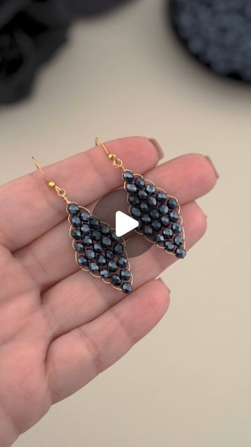 Bead Lot on Instagram: "Super Quick & Easy Earring Design using Wire and Pearl Luster Crystal Beads | DIY | Handmade Jewelry: Simple Diamond Shaped Earrings Making Idea for Beginners.  #diyjewelry #beadedjewelry #earrings #handmadejewelry #earringtutorial #diyjewelrymaking #jewelrydesign #jewelrytutorial #beadsjewelry #wireearrings #diamond #earringdesign #earringsoftheday #fypage #viralreelsvideo❤️ #beadsjewelrymaking #fashionearrings #bijoux #howtomakeearrings" Simple Bead Earrings, Diamond Shape Earrings, Earrings Making, Simple Diamonds, Jewelry Simple, Earring Tutorial, Beads Diy, Handmade Jewelry Diy, Diamond Shaped