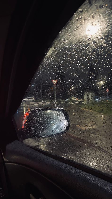 Rainy Car Ride Aesthetic, Rainy Car Ride, Rainy Window, Side Mirror Car, Pretty Wallpapers Tumblr, Raining Outside, Hijabi Aesthetic, Mood Wallpaper, City Vibe