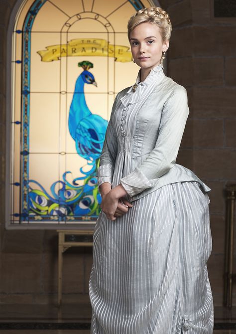 Joanna Vanderham as Denise Lovett in The Paradise (TV Series, 2013). The Paradise Bbc, Little Dorrit, Victorian Gown, 1880s Fashion, Bustle Dress, Theatre Costumes, Period Outfit, Costume Drama, The Paradise