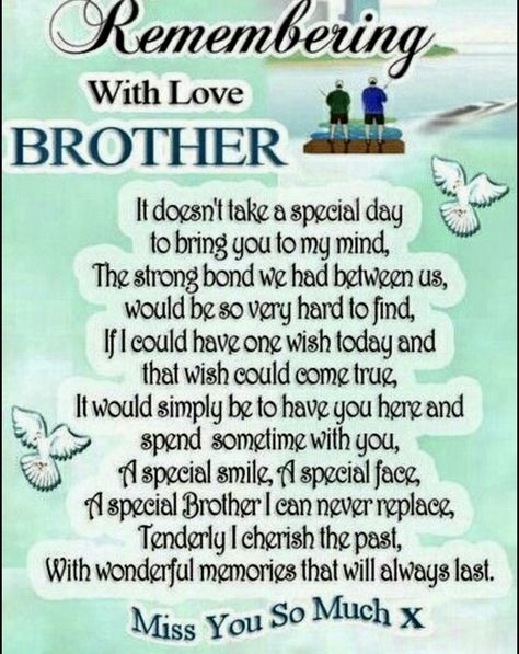 Missing My Brother Quotes From Sister, Brother Poems From Sister, Miss You Brother Quotes, Remembering Brother, Brother Poems, Sibling Loss, In Memory Of My Brother, Birthday Wishes In Heaven, Missing My Brother