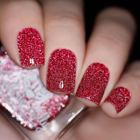 Bright Nail Polish, Reflective Nails, Glitter Polish, Stunning Nails, Red Fall, Bright Nails, Red Sparkle, Glitter Nail Polish, Glitter Nail