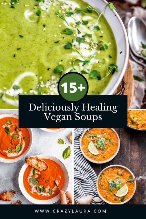 When illness strikes, there's nothing more soothing than a steaming bowl of vibrant vegan soup. Overflowing with nourishing ingredients, these culinary creations offer a comforting embrace for both body and soul. Vegan Healing Recipes, Healing Vegan Soup, Vegetarian Soup For Sickness, Healthy Gut Soup, Vegan Gf Soup, Vegan Gut Health Recipes, Vegan Gut Healing Recipes, Gut Healing Soup, Postpartum Recipes