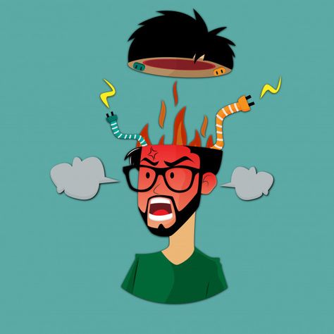 Angry Man Illustration, Brain Explosion, Brain On Fire, Explosion Drawing, Angry Man, Instagram Emoji, Man Illustration, Background Images For Editing, Drawing Heads