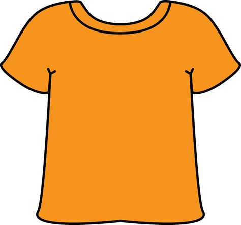 Orange Tshirt Sleeve Drawing, T Shirt Clipart, T Shirt Vector, Orange Tshirt, Shirt Clipart, Tshirt Drawing, Shirt Drawing, Orange T Shirt, Cartoon Shirts