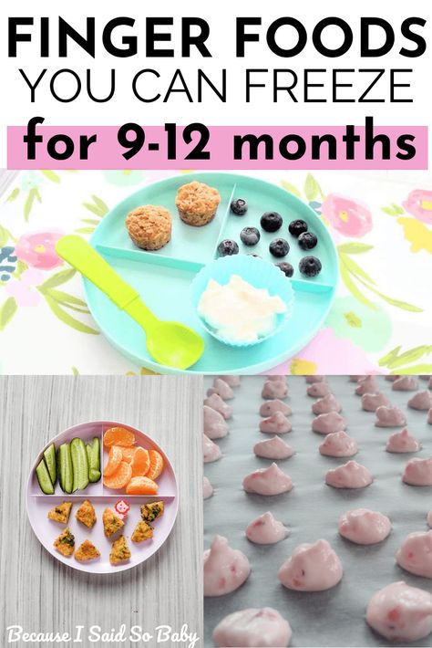 Finger Foods For 12 Month Old, Meals For Infants Finger Foods, Finger Foods 11 Month Old, Homemade Finger Foods, Blw Finger Food Recipes, Freezer Friendly Blw Recipes, Baby 10 Months Food, Blw Lunch 10 Months, Blw Meal Prep Freezer