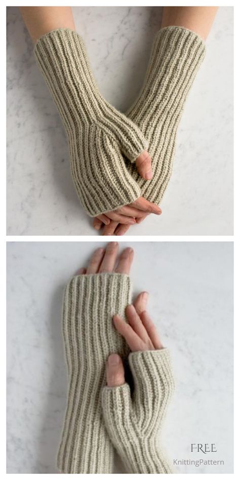 Knit Hand Warmers Pattern, Hand Warmer Knitting Pattern Free, Hand Warmers Knit, Knitted Arm Warmers Pattern Free, Knitting Hand Warmers, Hand Warmers Knitting Pattern, Fishermans Rib Knitting Pattern Free, Knit Arm Warmers Pattern Free, Knit Gifts For Men