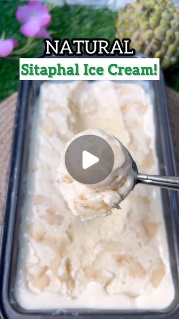 Easy Desserts No Bake, Apple Ice Cream Recipe, Ice Cream In A Blender, Custard Ice Cream Recipe, Apple Ice Cream, Custard Apple, Custard Ice Cream, Ice Cream Recipe, Whipping Cream