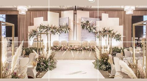 Malay Wedding Pelamin, Weeding Decorating, Pelamin Kahwin, Pelaminan Rustic, Dekor Pelaminan, Wedding Decoration Checklist, Indoor Wedding Decorations, Wedding Stage Backdrop, Wedding Hall Decorations