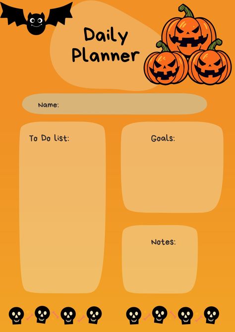 Halloween day planner Ipad Templates, Bujo Journal, Random Products, Planner Notes, Halloween Wallpapers, Planner Layouts, Notebook Cover Design, Paint Water, Weekly Planner Template