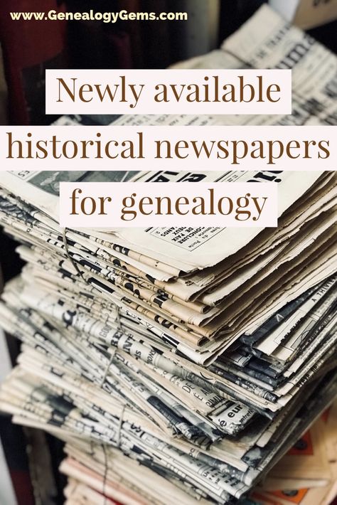 NEW DIGITIZED HISTORICAL NEWSPAPERS YOU’LL WANT TO READ  by Sunny | Apr 27, 2018 | 01 What's New, Newspaper, Records & databases | 0 Comments    New digitized historical newspapers now online for Colorado, Georgia, Iowa, Montana and Tennessee. Also the British Military Register, UK Suffragette Newspaper Collection, and papers for Nottingham, South London, Cambridgeshire, Hampshire, Leicestershire and North... Suffragette Newspaper, Genealogy Projects, Free Genealogy Records, Family Archive, Genealogy Humor, Family History Projects, Genealogy Scrapbooking, Genealogy Organization, Genealogy Help