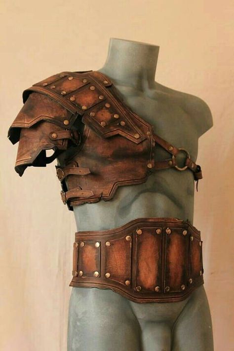 Viking Armor, Costume Armour, Armor Tattoo, Armor Clothing, Apocalyptic Fashion, Cosplay Armor, Shoulder Armor, Leather Armor, Medieval Armor