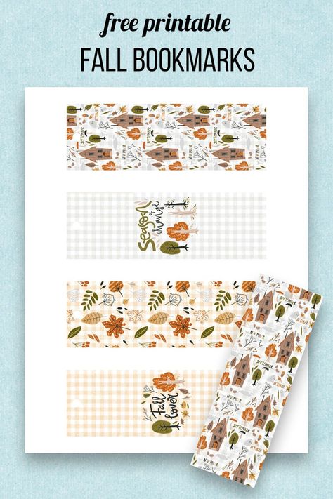 Fall Bookmarks. Grab these free printable autumn bookmarks. These are so easy to print and hand out to students or use at home. Fall Bookmarks, Autumn Bookmark, Free Printable Bookmarks, Printable Bookmarks, Free Falling, Fall Printables, Bookmarks Printable, Organization Hacks, Party Planning