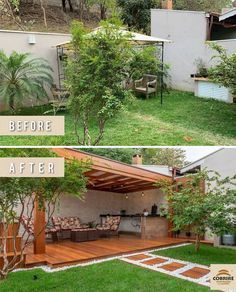 "Before And After Design": This Instagram Account With 1.3 Million Followers Is Showcasing Incredible Redecorations | Bored Panda House Makeovers, Backyard Renovations, Backyard Garden Design, Backyard Makeover, Backyard Patio Designs, Backyard Decor, Backyard Landscaping Designs, Backyard Design, Outdoor Design