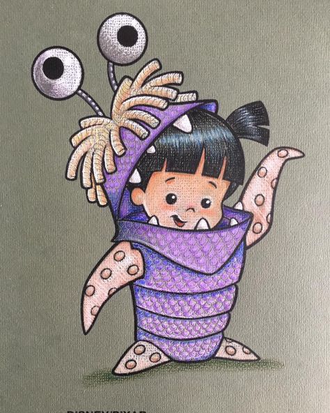 boo monster inc Sully And Boo Drawing, Monsters Inc Tattoos, Monsters Ink Drawing, Boo Monsters Inc Drawing, Sully Monsters Inc Drawing, Boo Monsters Inc Tattoo, Monster Inc Drawing, Monsters Inc Sketch, Monsters Inc Painting