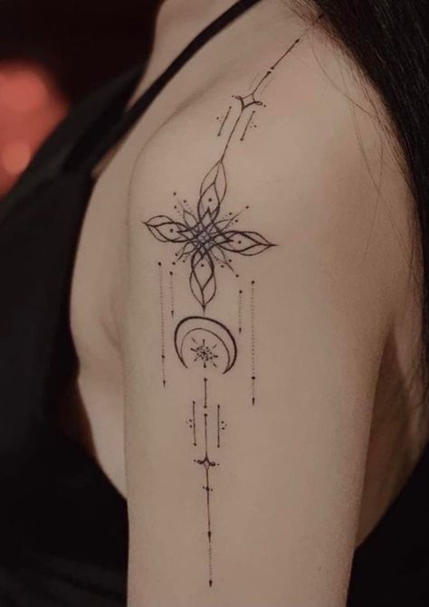 Lotusblume Tattoo, Tato Jari, Mystical Tattoos, Realistic Temporary Tattoos, Tattoos Geometric, Shoulder Tattoos For Women, Spine Tattoos, Best Tattoo Designs, Elegant Tattoos