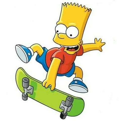 Bart Simpson Skateboard, Simpsons Skateboard, Bart Simpson Skateboarding, Easy Dragon Drawings, Bart Simpson Art, 50 Tattoo, Simpsons Tattoo, Simpsons Drawings, Drawing Superheroes