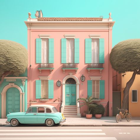 Wes Anderson Buildings, Wes Anderson Architecture, Wes Anderson Style Photography, Wes Anderson Room, Wes Anderson House, Wes Anderson Hotel, Wes Anderson Color, Accidental Wes Anderson, Wes Anderson Color Palette