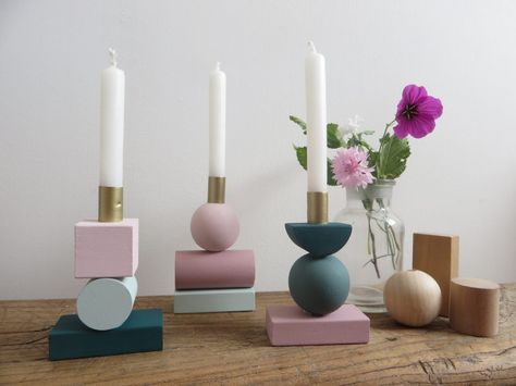 Candle Stand Diy, Home Accessories Ideas, Candle Stick Decor, Diy Home Accessories, Contemporary Pottery, Arch Decoration, Diy Candle Holders, Diy Presents, Candle Holder Decor