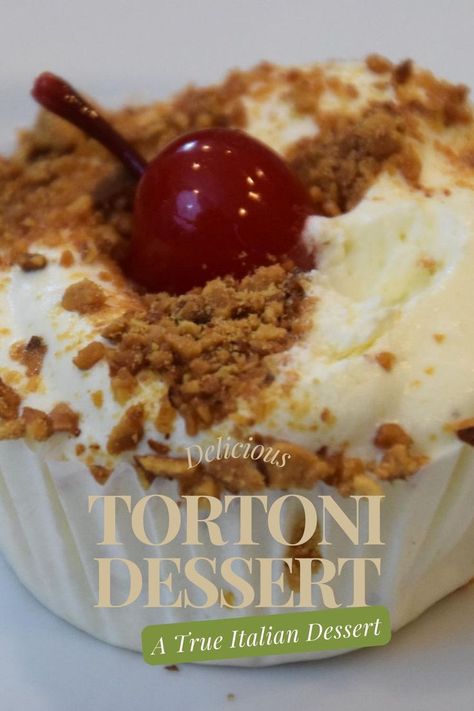 ndulge in the delightful flavors of Classic Italian Tortoni! This delicious almond dessert recipe features a creamy, frozen treat topped with crushed amaretti cookies and toasted almonds. Perfect for special occasions or a sweet treat, this traditional Italian dessert brings a taste of Italy to your table. Try it now and enjoy a rich and refreshing dessert! 🇮🇹🍨✨ #ItalianRecipes #Tortoni #ItalianDesserts #AlmondDessert #EasyRecipes #FrozenTreats #DeliciousDesserts #TraditionalRecipes Almond Dessert Recipes, Italian Desserts Traditional, Almond Desserts, Amaretti Cookies, Italian Recipes Dessert, Italian Dessert, Sicilian Recipes, Refreshing Desserts, Frozen Treat