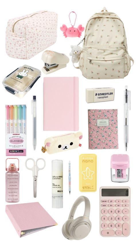 Back to school! School Shuffles, School Emergency Kit, School Backpack Essentials, Preppy School Supplies, Pretty School Supplies, Everyday Bag Essentials, Cute Stationary School Supplies, School Bag Essentials, Backpack Essentials