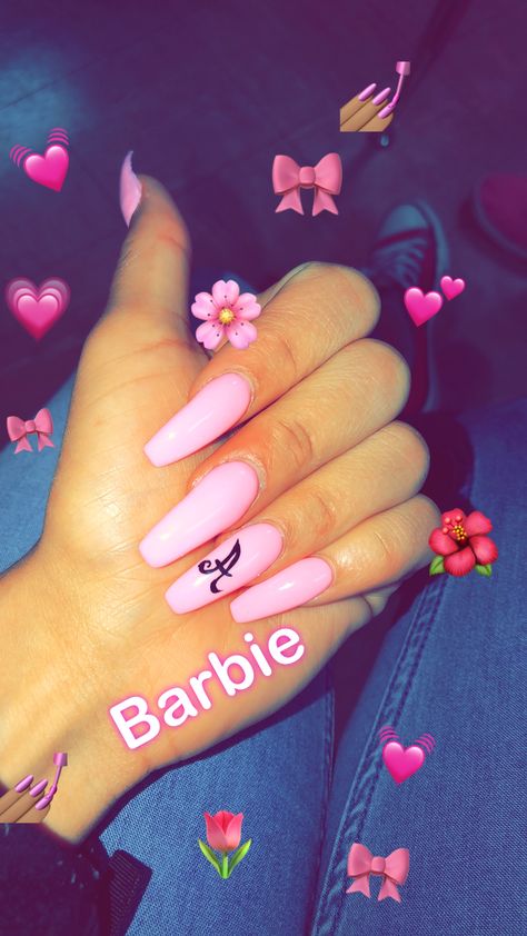 Pink Nails With Letter, A Initial Nails, Initials On Nails, Nails With Initials, Initial Nails, A Initial, Purple Acrylic Nails, Red Acrylic Nails, White Acrylic Nails