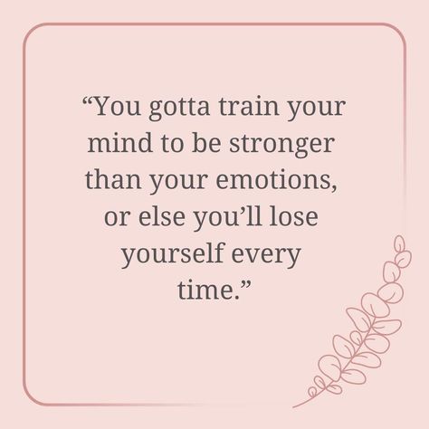 How many of us let our emotions get the best of us?⠀⠀⠀⠀⠀⠀⠀⠀⠀ ⠀⠀⠀⠀⠀⠀⠀⠀⠀ Recently I’ve been tested in a huge way to see if my mind was stronger than my emotions.⠀⠀⠀⠀⠀⠀⠀⠀⠀ ⠀⠀⠀⠀⠀⠀⠀⠀⠀ Sometimes we just have to tuck in the emotions and be strong for the moment. ⠀⠀⠀⠀⠀⠀⠀⠀⠀ ⠀⠀⠀⠀⠀⠀⠀⠀⠀ It is SO hard to do!⠀⠀⠀⠀⠀⠀⠀⠀⠀ ⠀⠀⠀⠀⠀⠀⠀⠀⠀ Sometimes our emotions make the situations worse. ⠀⠀⠀⠀⠀⠀⠀⠀⠀ ⠀⠀⠀⠀⠀⠀⠀⠀⠀ Which is why we have to train our mind to be strong. It’s not easy!⠀⠀⠀⠀⠀⠀⠀⠀⠀ ⠀⠀⠀⠀⠀⠀⠀⠀⠀ Have your emotions been in Too Many Emotions Quotes, You Have To Train Your Mind To Be, Mind Stronger Than Emotions, Mind Over Emotions, Manage Emotions Quotes, Be Stronger Than Your Emotions, Stronger Than Your Emotions, Psychology Topics, Healing Habits