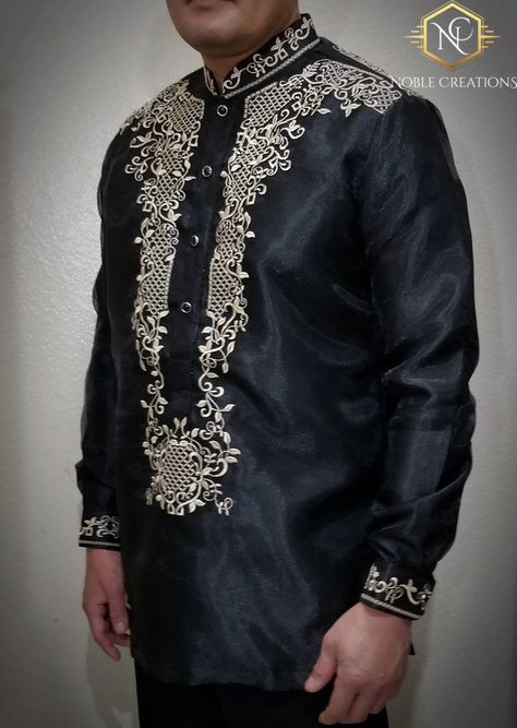 Filipino National Costume, Laguna Philippines, Barong Tagalog, Black Panthers, Rule Of Thumb, National Costume, National Dress, Ethnic Design, Cool Hoodies