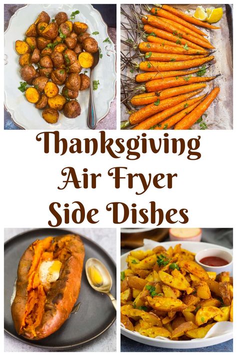 Air Fry Thanksgiving Sides, Thanksgiving Vegetable Side Dishes Air Fryer, Thanksgiving Side Dishes Air Fryer, Air Fryer Thanksgiving Sides, Thanksgiving Air Fryer Recipes, Air Fryer Thanksgiving, Air Fryer Side Dishes, Thanksgiving Vegetable Sides, Cooking Thanksgiving Dinner