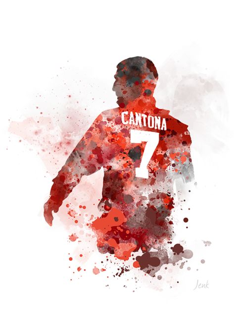 Eric Cantona Manchester United Art, Manchester United Logo, Abby Wambach, Football Drawing, Manchester United Team, Eric Cantona, Sports Painting, Manchester United Legends, Manchester United Wallpaper