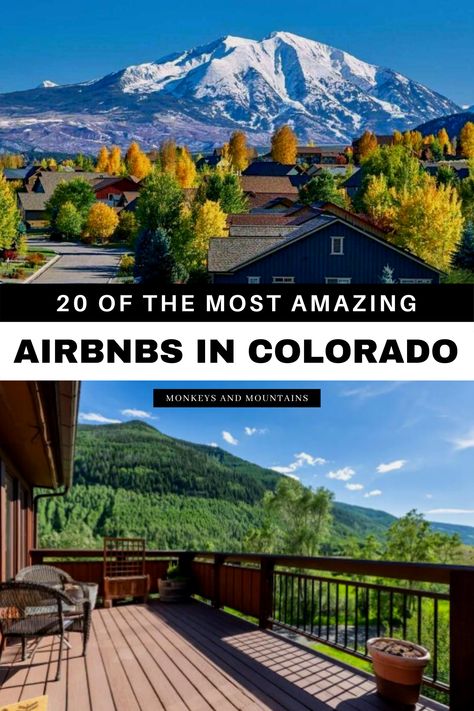 Are you looking for incredible places to stay in Colorado? Check out these 20 amazing Airbnbs in Colorado that are perfect anytime of year, from cozy winter cabins to beautiful places with views, woods, or creeks nearby! Start planning your Colorado vacation today! I where to stay in Colorado I USA travel I Colorado Airbnbs I Colorado cabins I accommodation in Colorado I cabins in Colorado I Colorado accommodation I #Colorado #USA #cabins Where To Stay In Colorado, Cabins In Colorado, Winter Cabins, Cozy Winter Cabin, Colorado Cabins, Colorado Trip, Secluded Cabin, Colorado Winter, Living In Colorado