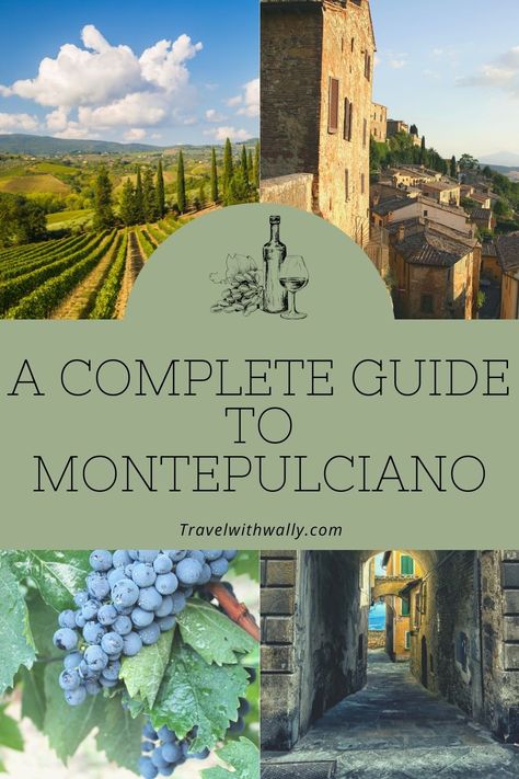 A complete guide to the charming village of Montepulciano. Enjoy your very special visit to rural Tuscany! Montepulciano Wine, Montepulciano Tuscany, Montepulciano Italy, Italy Places, Cortona Italy, Italy Trip Planning, Abruzzo Italy, Florence Italy Travel, Tuscany Travel