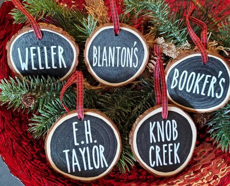 Bourbon Christmas Tree, Bourbon Tree, 2023 Festival, Bourbon Room, Bourbon Brands, Whiskey Room, Themed Christmas Tree, Buffalo Plaid Ribbon, Kentucky Bourbon