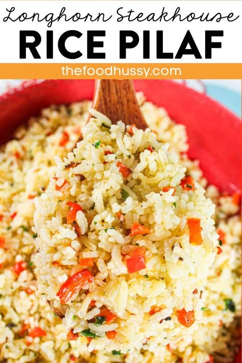 Rice Side Dish For Fish, Longhorn Rice Pilaf Recipe, Longhorn Rice, Longhorn Steakhouse Rice Pilaf Recipe, Steakhouse Rice, Longhorn Steakhouse Recipes, Steakhouse Recipes, Rice Pilaf Recipe, Pilaf Recipe