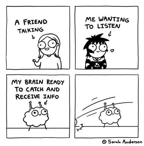 Saras Scribbles, Batman Meme, Sarah's Scribbles, Sarah Andersen, Self Deprecating Humor, American Comics, Fun Comics, Cute Comics, Funny Laugh