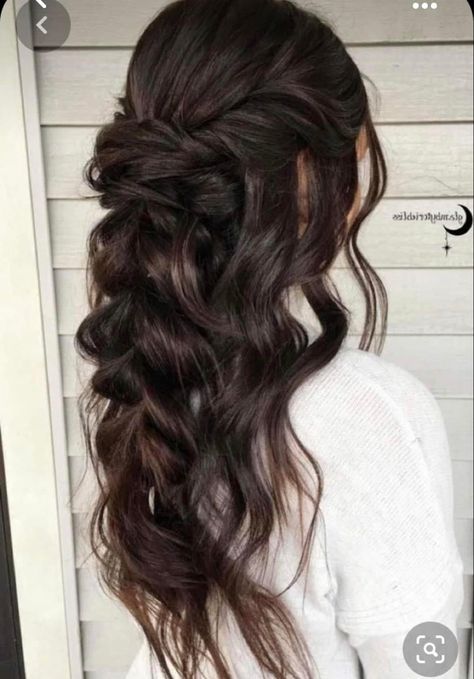 Half Up Half Down Bridesmaid, Hairstyles Photos, Simple Wedding Hairstyles, Long Hair Wedding Styles, Hairdos For Short Hair, Pinterest Hair, Wedding Hair Inspiration, Bridesmaid Hairstyles, Bridal Hair And Makeup