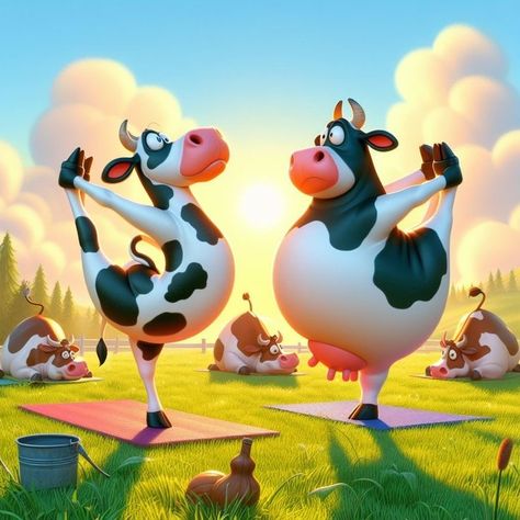 Number Chart, Good Morning Funny Pictures, Happy Farm, Cartoon Crazy, Color Script, Cute Animal Illustration, Cartoon Wallpaper Hd, Cows Funny, Cow Art