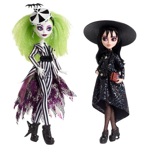 Skullector Dolls, Beetlejuice Monsters, Mattel Creations, Beetlejuice And Lydia, Beetlejuice Lydia Deetz, New Monster High Dolls, Beetlejuice Lydia, Spooky World, Beetlejuice Movie