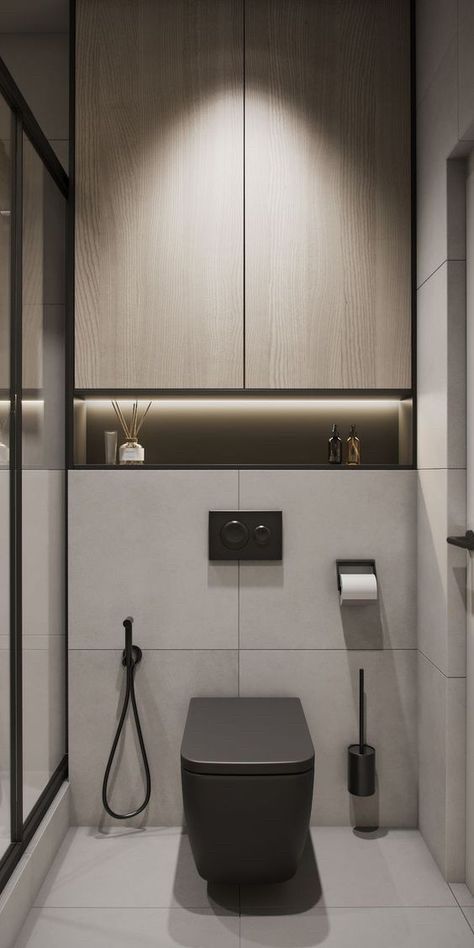 تصميم دورة مياه, Toilet Design Modern, Bathroom Elegant, Toilet Room Decor, Wc Design, Modern Small Bathrooms, Bathroom Inspiration Modern, Bathroom Decor Luxury, Washroom Design