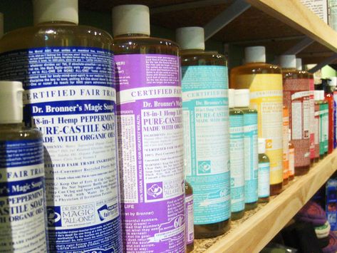 Dr Bronner's Soap, Dr Bronners Soap, Castile Soap Uses, Castille Soap, Dr Bronners, Pure Castile Soap, Organic Groceries, Castile Soap, How To Clean Makeup Brushes