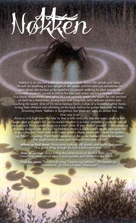 wintherharlekin: “ Scandinavian folklore (special focus on Norway) Pictures: Nøkken, Valemon, and Draugen by Theodor Kittelsen Dragon, Huldra, Trolls, Elves, (first picture), by John Bauer Fossegrimen... Norway Pictures, Folklore Mythology, Folklore Stories, Scandinavian Folklore, John Bauer, Myths & Monsters, World Mythology, Norse Myth, Water Spirit