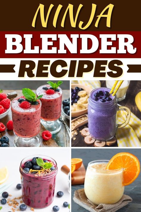 These simple Ninja blender recipes are so quick and convenient! From smoothies to shakes, you can whip up these healthy and delicious recipes in a snap. Ninja Blender Smoothies, Ninja Smoothie Recipes, Blender Recipes Smoothies, Ninja Blender Recipes, Ninja Smoothies, Lemonade Smoothie, Blender Drinks, Blender Smoothie, Best Smoothie