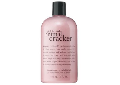 From the stress-melting bubble bath to the vacation-in-a-bottle scent #StressReliever #Beauty #EditorPicks #TheKit Pink Frosted Animal Cracker, Frosted Animal Crackers, Philosophy Skin Care, Animal Cracker, Pink Frosting, Bath Gel, Hair Care Brands, Animal Crackers, Animal Cookies