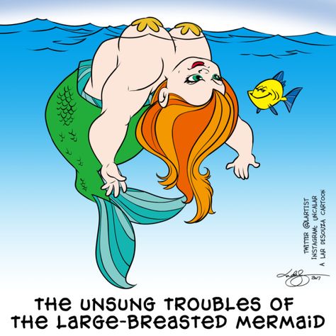 The troubles of the large breasted mermaid Mermaid Problems, Mermaid Comic, Random Cartoons, Cartoon Mermaid, The Troubles, Man Humor, Female Art, Cartoon Art, Mermaid