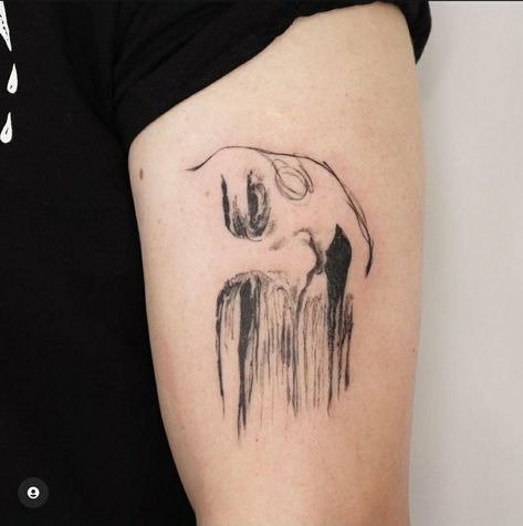 Shattered Face Tattoo, Foggy Tattoo, Screaming Woman Tattoo, Melting Face Tattoo, Self Reflection Tattoo, A24 Tattoo, Free Your Mind Tattoo, Blurry Tattoo, Eerie Tattoos