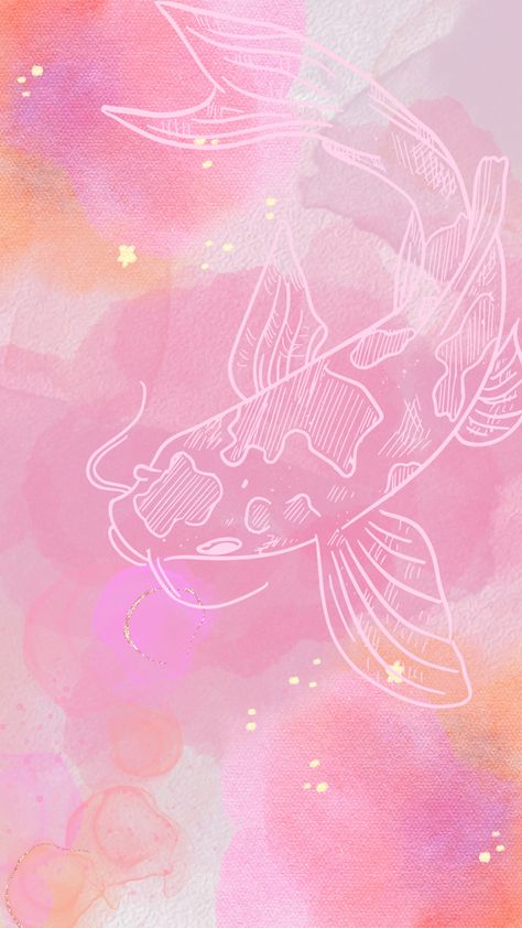 Pink Koi Fish Wallpaper, Pink Koi Fish, Koi Wallpaper, Soft Era, Fish Background, Coy Fish, Apple Background, Fish Icon, Era Aesthetic